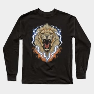 Thunderous Roar, Lion Long Sleeve T-Shirt